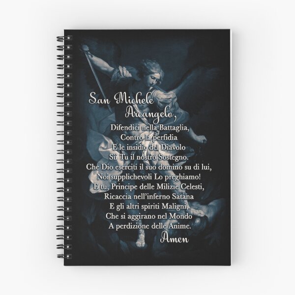 Item preview, Saint Michael in Italian designed and sold by ArmorOfGodStore.