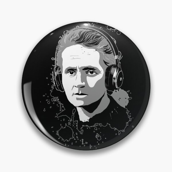 Item preview, Cool Marie Curie with headphones designed and sold by Daniel Lomelí.