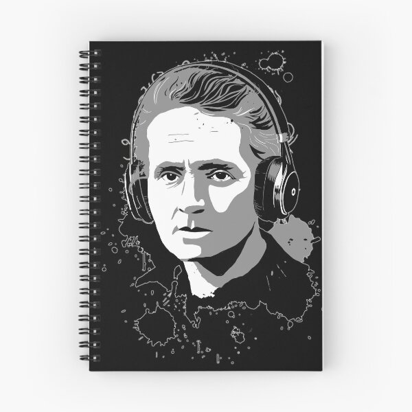 Item preview, Cool Marie Curie with headphones designed and sold by Daniel Lomelí.