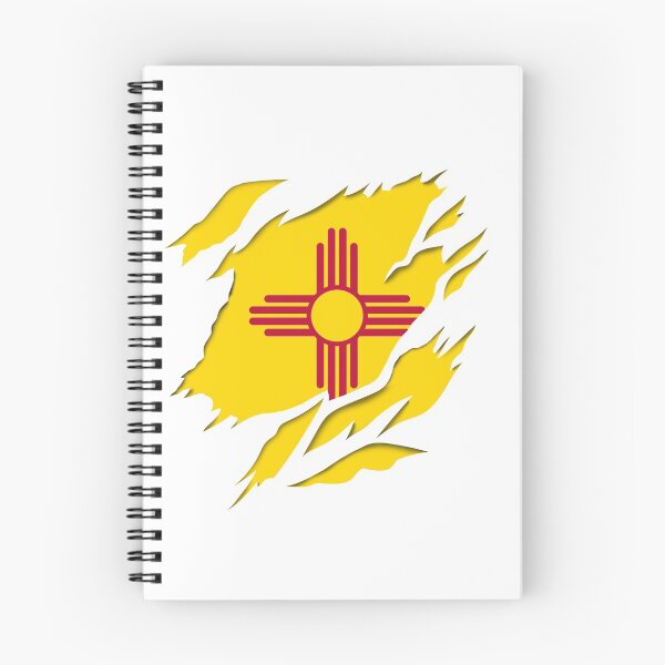 Item preview, New Mexico Flag and Coat of Arms with Ripped Effect Design designed and sold by lobro.