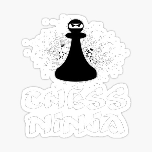 Chess Ninja Checkmate King Sticker