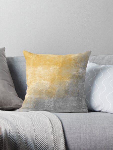 Gray and yellow couch pillows best sale