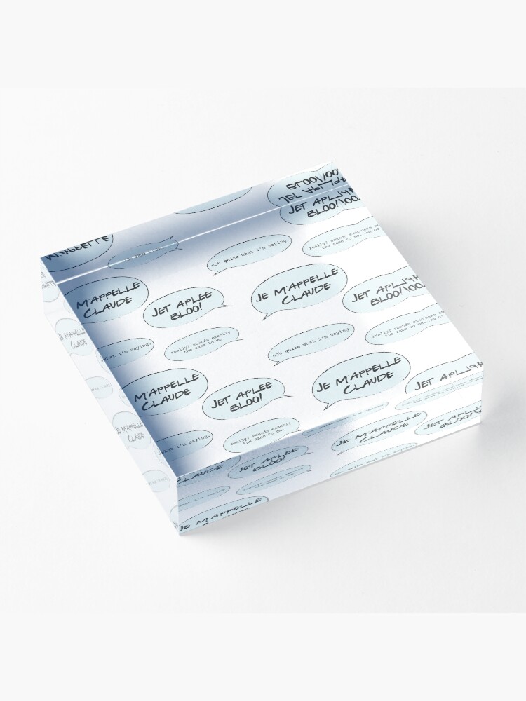 Alternate view of French Lesson Acrylic Block