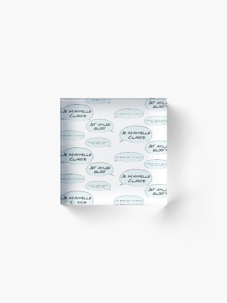 Alternate view of French Lesson Acrylic Block