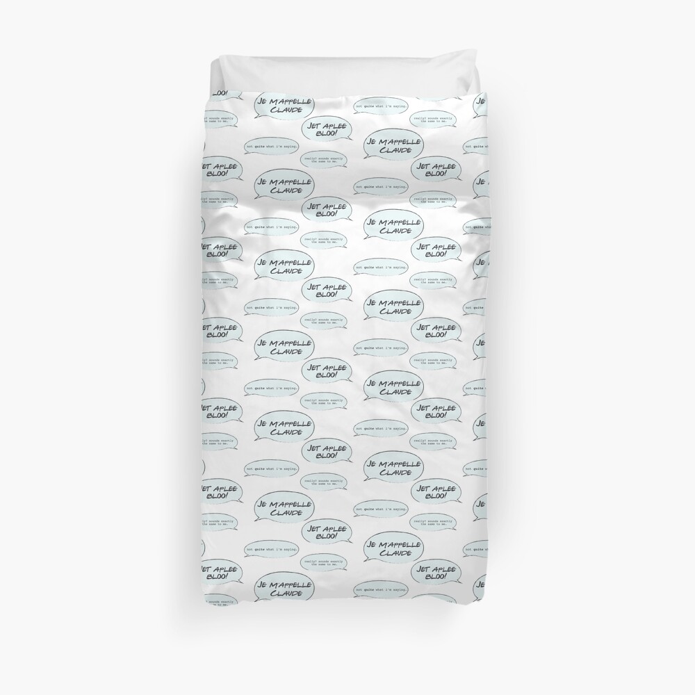 French Lesson Duvet Cover