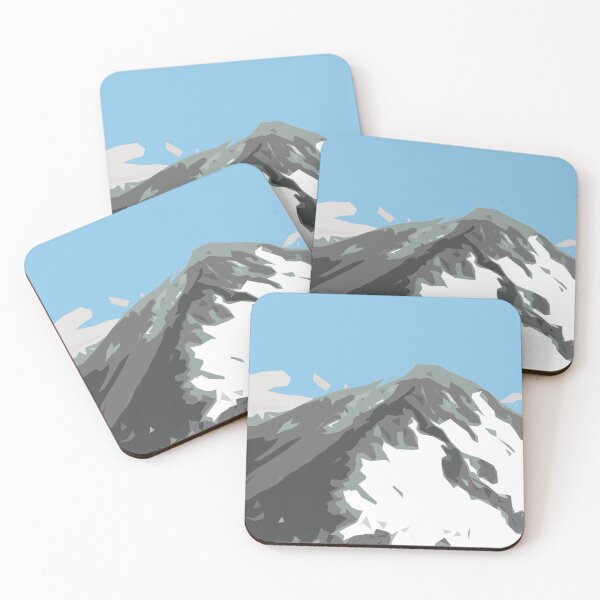 Item preview, Mountains Snow Nature Landscape Alps Idyll Illustration - Hiking designed and sold by MadandMean.