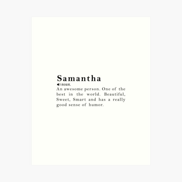 Item preview, Samantha Name Definition Meaning designed and sold by peachyline.