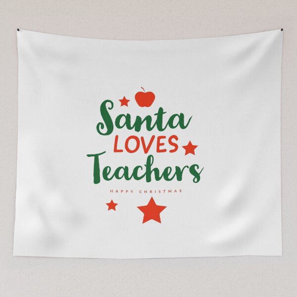 Item preview, SANTA LOVES TEACHERS - SANTA - XMAS - FUNNY - HAPPY CRHISTMAS  designed and sold by Tropical Blood.