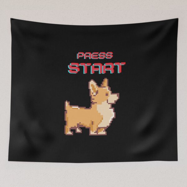 Item preview, Press start for the Corgi Game designed and sold by avocadissimo.