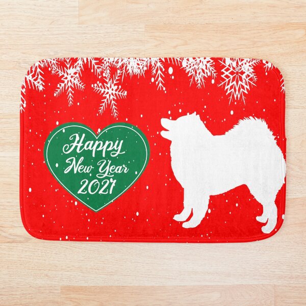 Item preview, Happy New Year 2021 with Samoyed dog, New Year's Day 2021 designed and sold by MyStyle69.