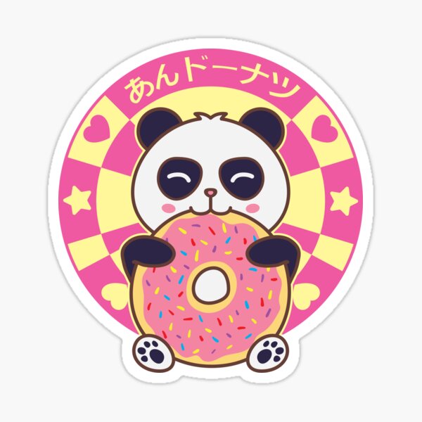 Kawaii Panda Donut Sticker