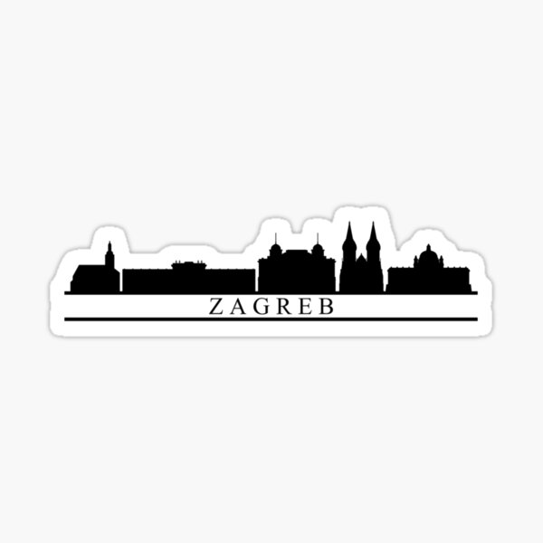 "Zagreb Skyline" Sticker for Sale by jbnplybk Redbubble