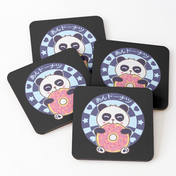 Item preview, Kawaii Panda Bear Eating Donut designed and sold by Art by s2ray.