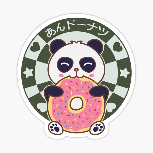 Kawaii Panda Donut Sticker