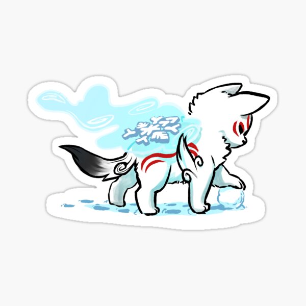 Okami d'hiver Sticker