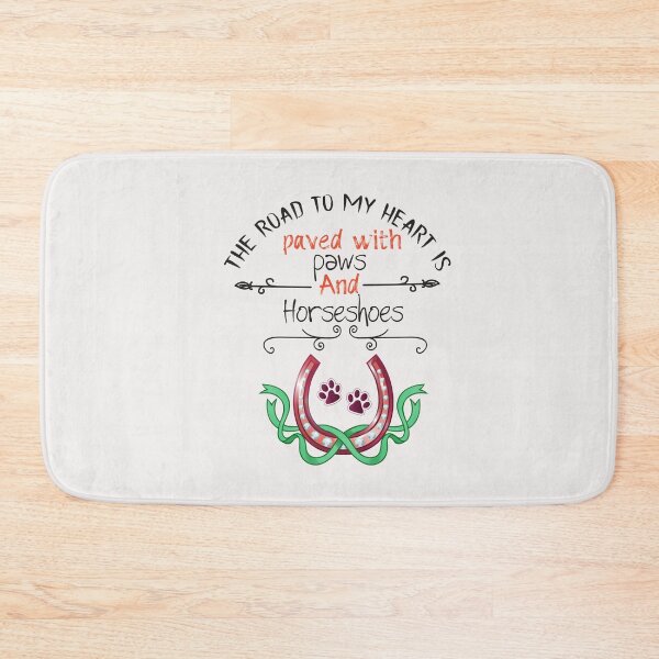 Item preview, The road to my heart is paved with paws and horseshoes - horse girls designed and sold by Hannah  Pillic.