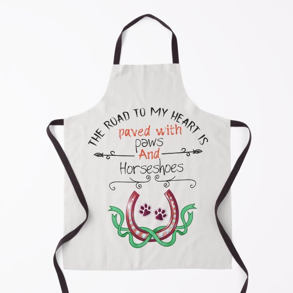 Item preview, The road to my heart is paved with paws and horseshoes - horse girls designed and sold by Hannah Pillic.
