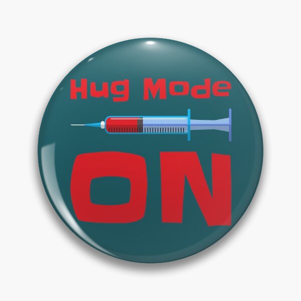 Item preview, Hug Mode: On - Covid Vaccine Syringe designed and sold by WeaveTrumpet.