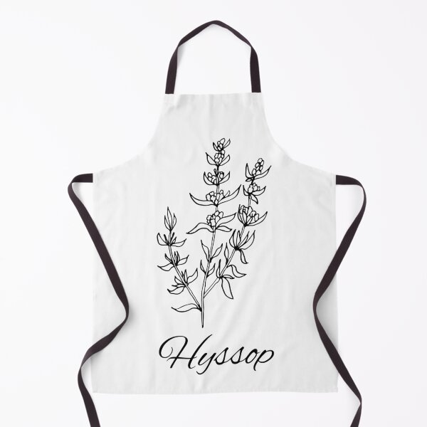 Aperçu de l'œuvre Hysope, fleur, floral, herbes, art de la cuisine, plante, art linéaire, herbes linéaires créée et vendue par BONBcreative.