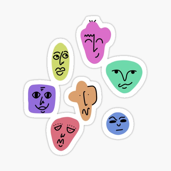 Item preview, Colorful Faces designed and sold by Alli Page.