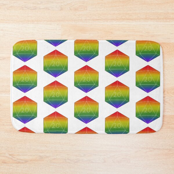 Item preview, LGBT+ Flag D20 designed and sold by GreenDemonTea.