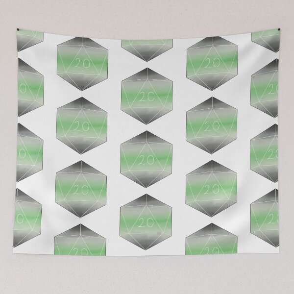 Item preview, Agender Flag D20 designed and sold by GreenDemonTea.
