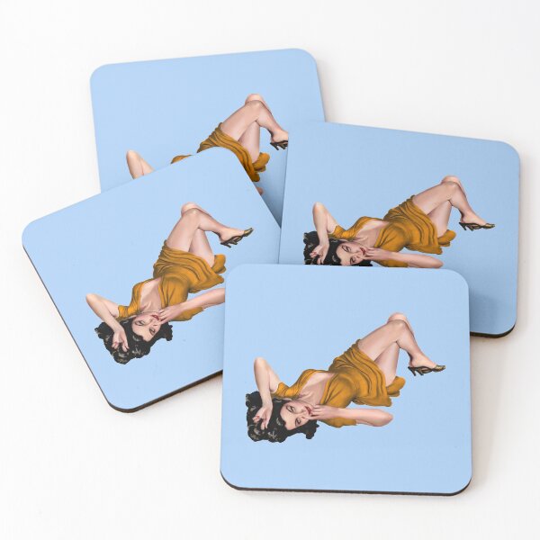 Item preview, Girl Laying Down Yellow Tuscany / Sexy Pinup / Retro Classic Vintage designed and sold by Isdinval.