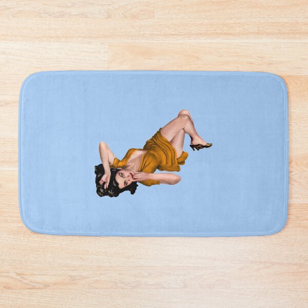 Item preview, Girl Laying Down Yellow Tuscany / Sexy Pinup / Retro Classic Vintage designed and sold by Isdinval.