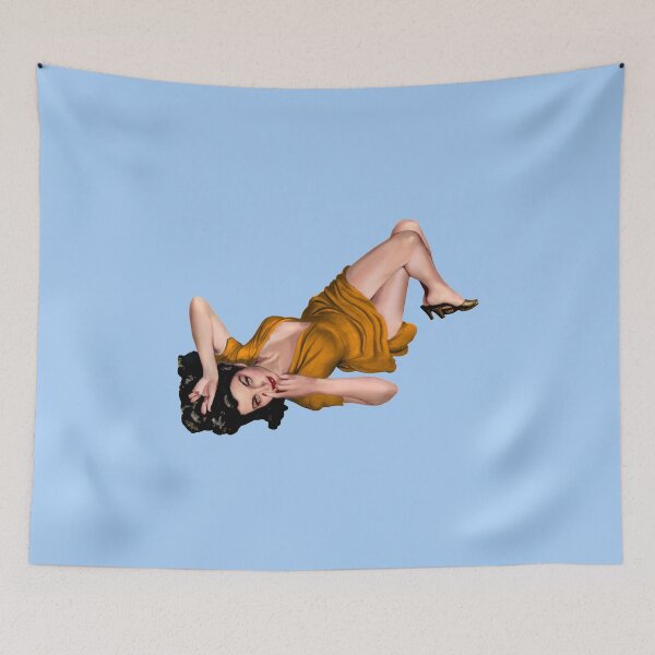 Item preview, Girl Laying Down Yellow Tuscany / Sexy Pinup / Retro Classic Vintage designed and sold by Isdinval.