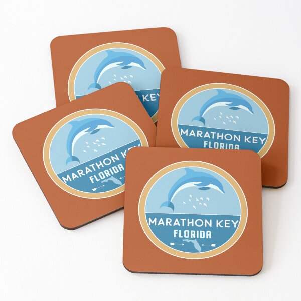 Item preview, Marathon Key Florida Retro FL Atlantic Ocean Dolphin Badge designed and sold by palmettodigital.