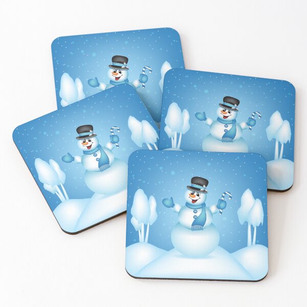 Item preview, Snowman Winter Scene - Blue designed and sold by serenaking.