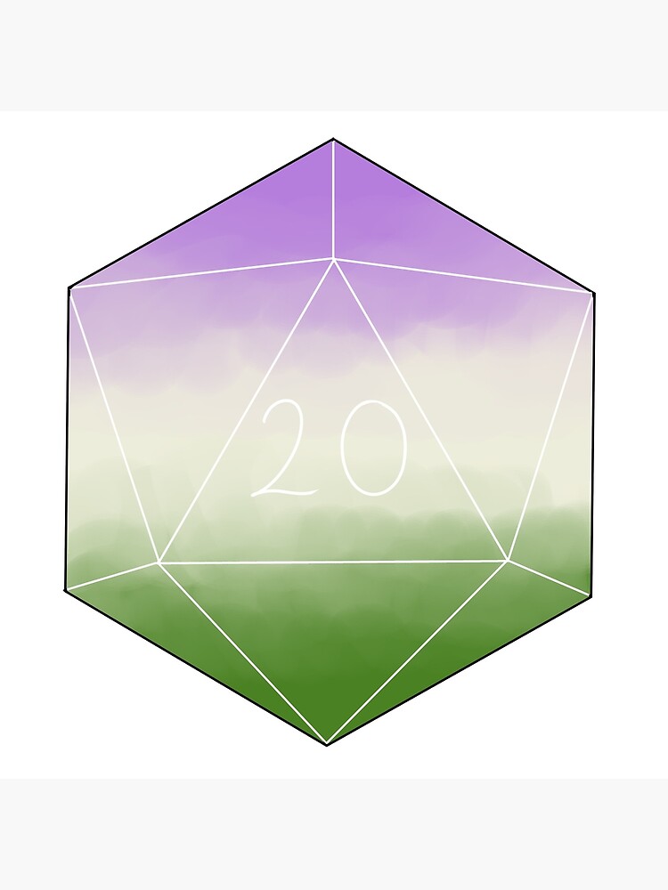 Gender Queer Flag D20 Poster For Sale By Greendemontea Redbubble