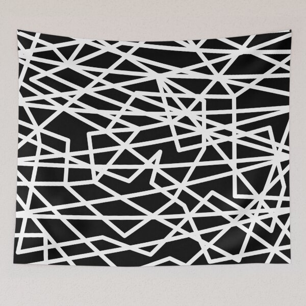 Item preview, Black and White Geometric Lines designed and sold by Whoopsidoodle.