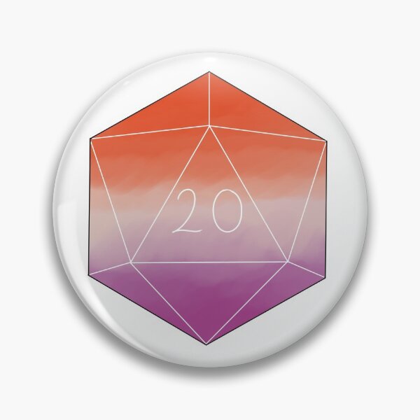 Item preview, Lesbean Flag D20 designed and sold by GreenDemonTea.