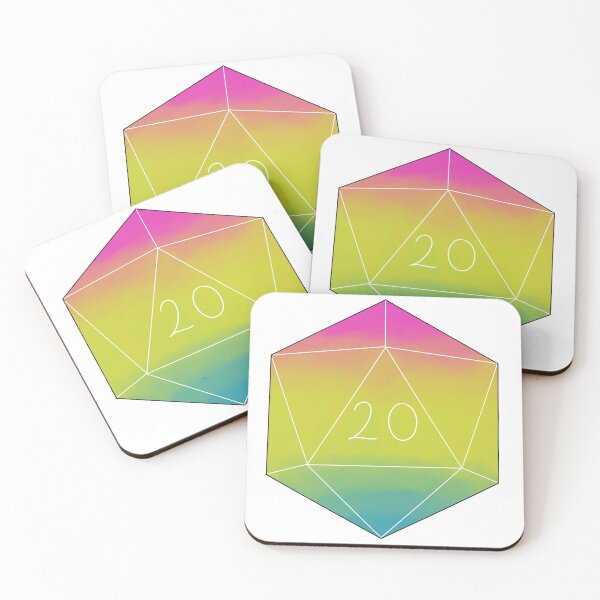 Item preview, Pansexual Flag D20 designed and sold by GreenDemonTea.