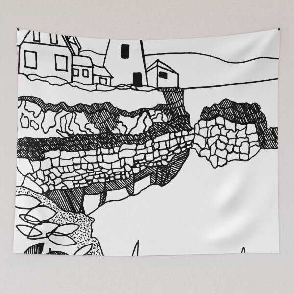 Item preview, Lighthouse by the sea - Line Art  designed and sold by Niina  Niskanen.