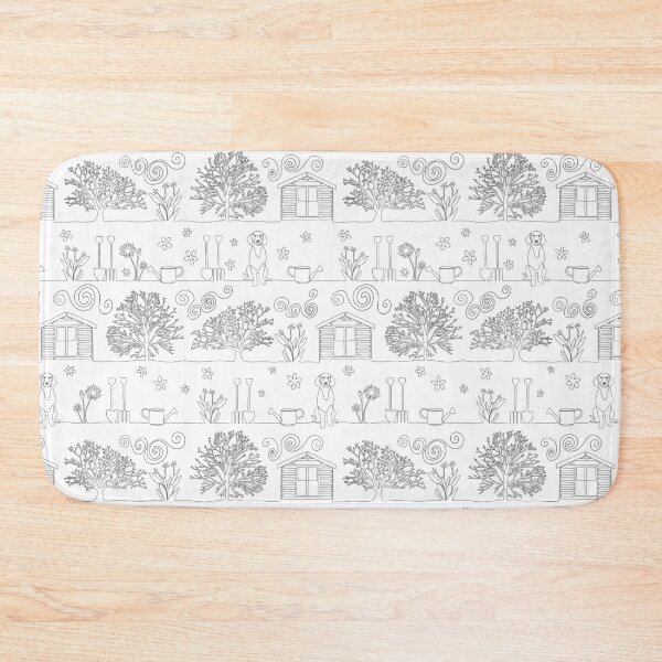 Item preview, Gardening continuous line black and white drawing designed and sold by Lynette Dobson.