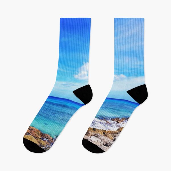 Item preview, Blue Rocky Ocean water in Barbados designed and sold by socialengineer.