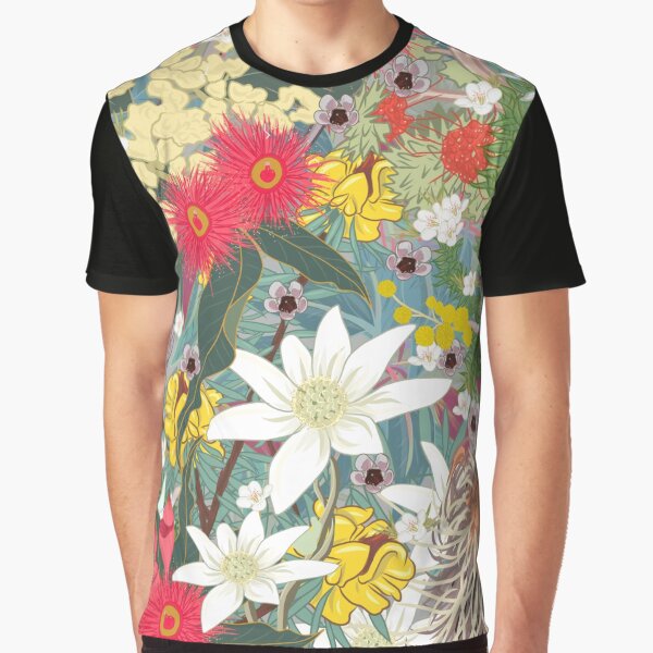 Australian Natives Floral Design Graphic T-Shirt
