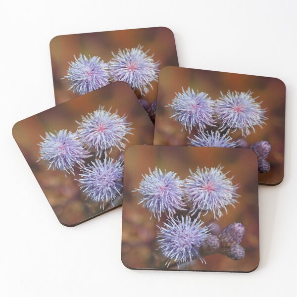 Artikelvorschau, Lila Poof Blumen & Orange Hintergrund entworfen und verkauft von KsbAesthetics.