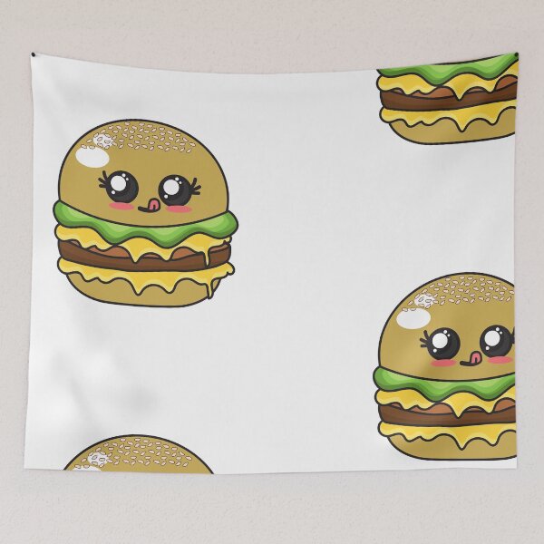Item preview, Cute Adorable Burger! - Kawaii Food Design designed and sold by sweetpeanut.