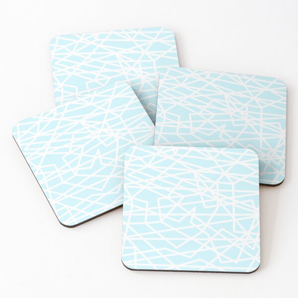 Item preview, Light Blue with White Geometric Lines designed and sold by Whoopsidoodle.