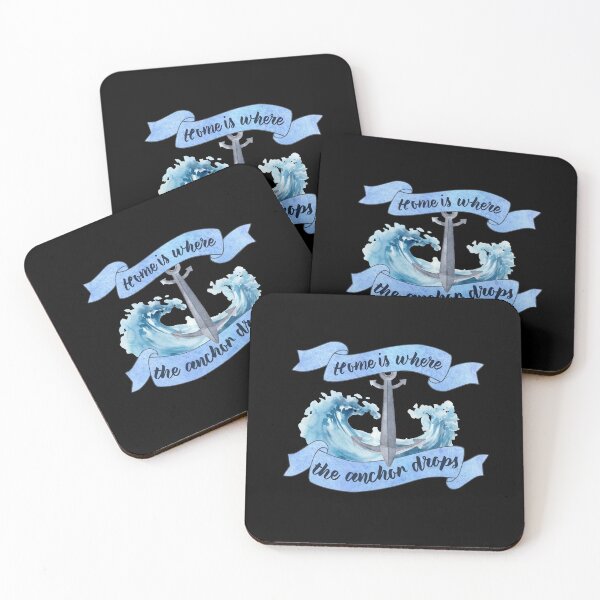 Item preview, Home is Where the Anchor Drops - Sailor Quote designed and sold by SeaAndLight.