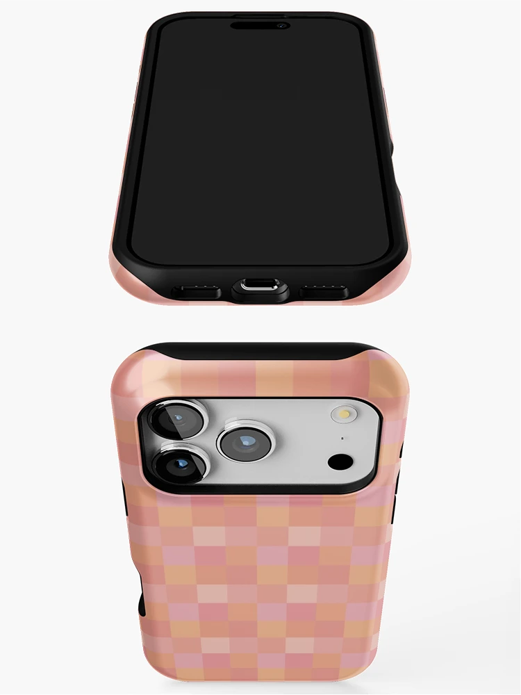 Thumbnail 3 of 4, iPhone Case, Chequered Raspberry Triple Pattern designed and sold by zcabask.
