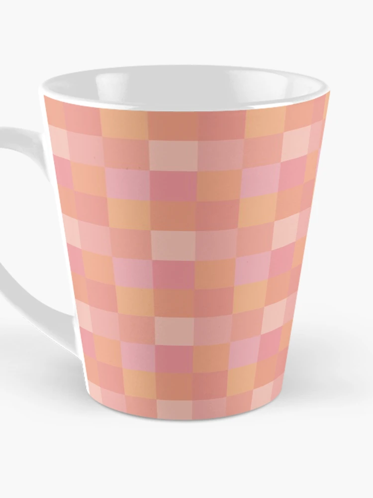 Thumbnail 3 of 4, Coffee Mug, Chequered Raspberry Triple Pattern designed and sold by zcabask.
