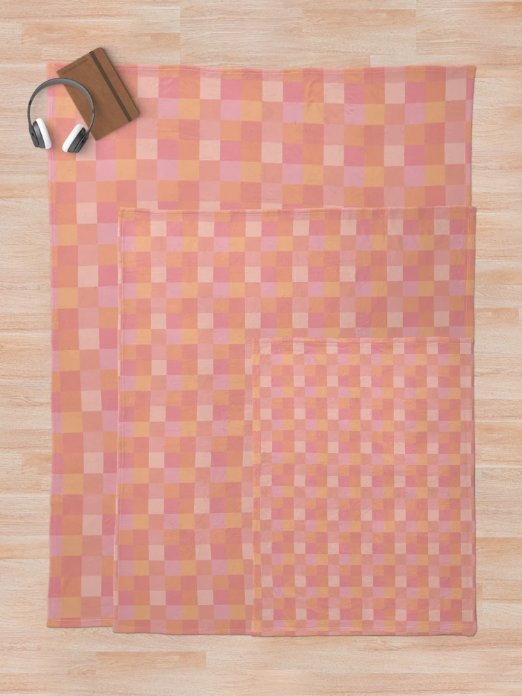Thumbnail 5 of 6, Throw Blanket, Chequered Raspberry Triple Pattern designed and sold by zcabask.
