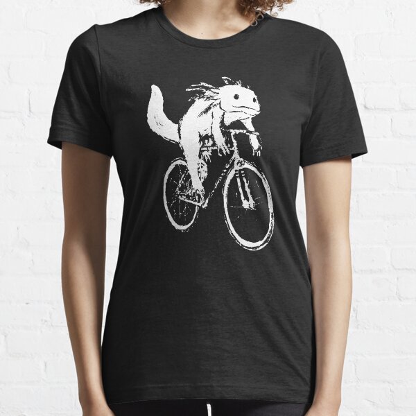 Axolotl Shirt - A Cycling Axolotl - Women's Short Sleeve Printed Short Sleeve Shirt for Axolotl Lovers - Cycling Shirt Essential T-Shirt