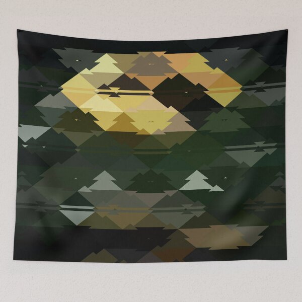 Item preview, Cute Yellow and dark geometric Triangles Pattern funny gift for digital art lovers  designed and sold by AYACHI90.