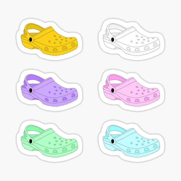 Mini Crocs Shoe Pack 6 Colors Sticker