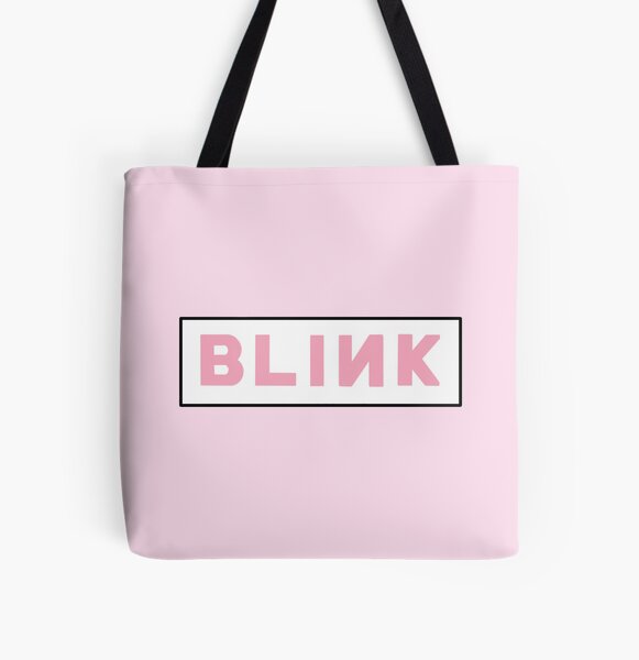 pink and black tote bag